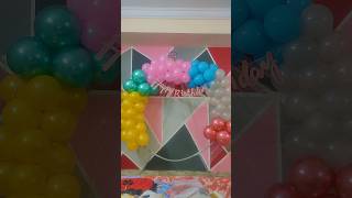 DIY Birthday decoration baloondecoration birthday balloon diy shorts shortsvideo [upl. by Delaine76]