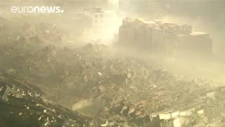 19 buildings demolished with explosives in 10 seconds China [upl. by Annaierb407]