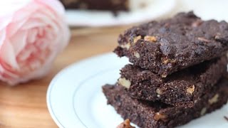 Recette brownie chocolat et purée damande healthy [upl. by Zsamot]