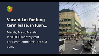 Vacant Lot for long term lease in Juan Luna Tondo Manila Lot area 428sqm [upl. by Klemperer]