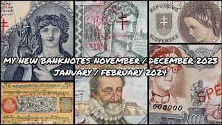 My New Banknotes November December 2023 January February 2024 🔥💫 [upl. by Dedra]