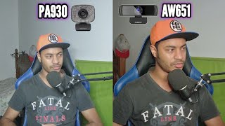 MELHOR WEBCAM CUSTO BENEFICIO Papalook PA930 vs Ausdom AW651 [upl. by Enetsirhc]