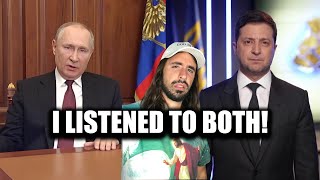 I Listened To Zelensky AND Putin Speeches To The World MY HONEST REACTION AS AN AMERICAN [upl. by Nilorac]