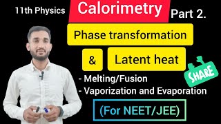 Latent heat of fusion Latent heat of Vaporization calorimetry latent heat capacity class 11 [upl. by Aryk]