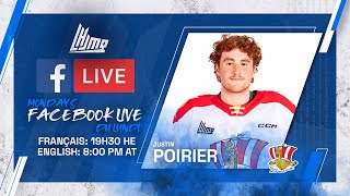 Facebook En Direct LHJMQ  avec Justin Poirier Drakkar de BaieComeau [upl. by Nomis]