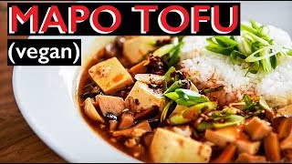 Vegan Mapo Tofu recipe  HOW TO MAKE SPICY DOUBANJIANG DOUFU 麻婆豆腐 [upl. by Oinotnaocram188]