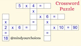 crossword puzzle in maths  maths crossword puzzle [upl. by Adiana]