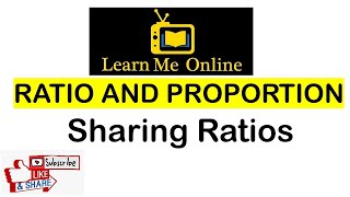 Sharing Ratios  Ratio and Proportion  GCSE Maths Higher and Foundation [upl. by Paymar]