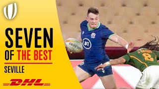 Seven Unbelievable Tries from Mens Sevens in Seville [upl. by Nogras631]