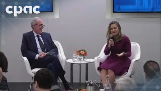 Chrystia Freeland speaks with Council on Foreign Relations president – October 24 2024 [upl. by Labannah]