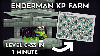 Minecraft Enderman 1 Hit Farm  Super Fast XP [upl. by Aylad903]