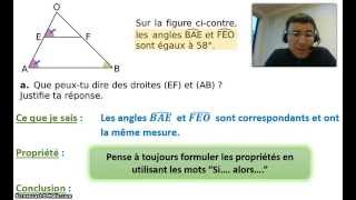 Angles et parallélisme  Exercice corrigé 3 [upl. by Enirehs]