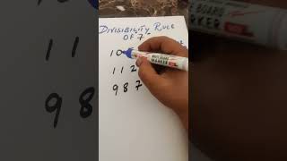 Divisibility rule of 7🤯🤔😱👌Divisibility rule of 7 Mathphile55 [upl. by Claman]