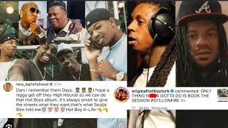 BG Tells Lil Wayne To Get Off His High Horse An Do The HotBoy Album Hotboy Turk Responds To BG [upl. by Tannie]