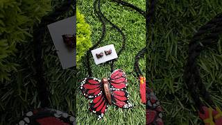 Butterfly clay jewellery 🦋❤️shorts viral tranding clay jewellery diy [upl. by Atahs]