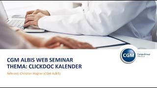 CLICKDOC Kalender mit CGM ALBIS  quotneue Funktionalitätenquot [upl. by Stace]