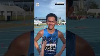 Quezon City lad bags gold in Batang Pinoy 100meter dash [upl. by Otis680]