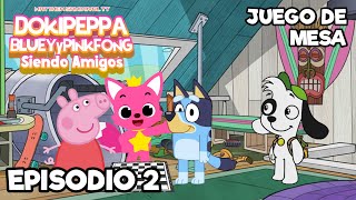 Doki Peppa Bluey y Pinkfong Siendo Amigos T1 Ep2 Juego de Mesa [upl. by Htennek]