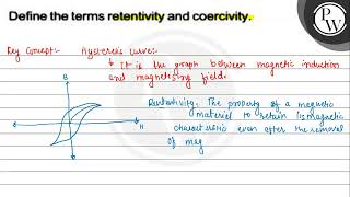 Define the terms retentivity and coercivity PW [upl. by Attlee893]