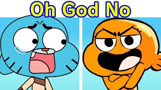 Friday Night Funkin  Oh God No Remix  Gumball VS Darwin  The Amazing World of Gumball FNF Mod [upl. by Gifferd]