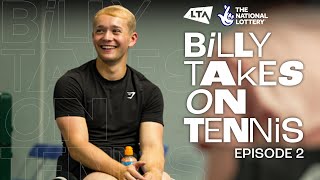 Billy Mongers first time on court and a first look at his opponent 👀  Billy Takes on Tennis Ep 2 [upl. by Halivah905]