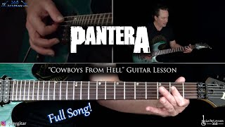 Cowboys From Hell Guitar Lesson Full Song  Pantera [upl. by Stephens510]