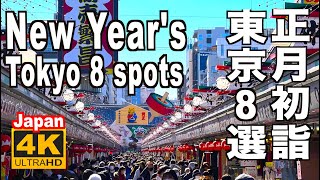 🇯🇵 ４K New Years TOKYO JAPAN 正月の東京初詣８選 浅草 明治神宮 靖国神社 柴又帝釈天 初詣 正月 観光 旅行 旅行 tourism 正月飾り 新春 参拝 新年 [upl. by Nodlehs375]