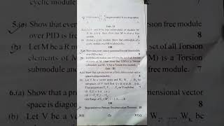 MSc Maths 3rd sem exam previous year question paper Advanced linear Algebra pyq mscmathematics [upl. by Anaujal]