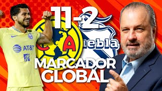 MARCADOR GLOBAL 112  América vs Puebla  Torneo Apertura 2022 Liga MX VUELTA Cuartos de Final [upl. by Aelram329]