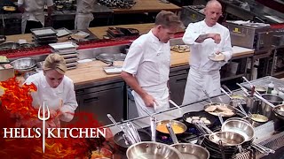 Gordon Ramsay Cooking On Hells Kitchen [upl. by Namolos]