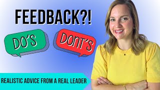 Providing Feedback To Employees  The Dos And Donts [upl. by Mercorr]