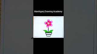 Simple Flower DrawingEasy Flower Artshortvideo shorts drawing art [upl. by Stoneham]