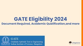 GATE Eligibility 2024 [upl. by Negiam]