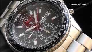 2S Time  SEIKO SND253P1 Flightmaster Pilot Slide Rule Chronograph [upl. by Eldin524]