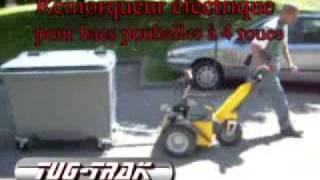 Remorqueur electrique TUGTRAK tracteur pour les poubelles [upl. by Nabroc457]