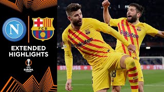 Napoli vs Barcelona Extended Highlights  UEL  Playoffs  Leg 2  CBS Sports Golazo  Europe [upl. by Niac]