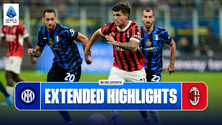 Inter vs AC Milan Extended Highlights  Serie A  CBS Sports Golazo [upl. by Kcirednek452]