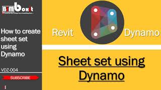 How to create sheet set using Dynamo [upl. by Jyoti702]