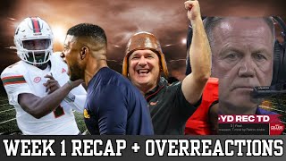 CFB Week 1 Recap Notre Dame amp USC get BIG Wins  Georgia is the KING  Miami LEGIT  OverReactions [upl. by Oloap]