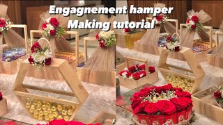 engagement hamper making tutorial malayalam kraft area [upl. by Thgiled]