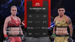 UFC 5 Valentina Shevchenko vs Jessica Andrade [upl. by Anail]