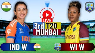 Live Match Today IND W vs WI W 3rd T20  Live Score amp Commentary [upl. by Remington]