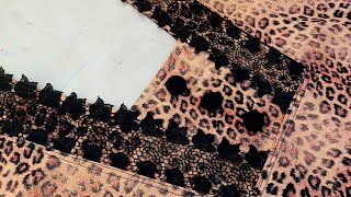 خياطة دشداشة روعة  neck design with lace and button  cutting and stitching very easy [upl. by Amees]