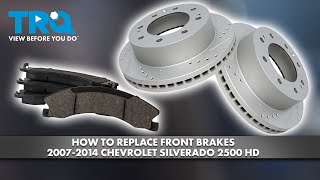 How to Replace Front Brakes 20072014 Chevrolet Silverado 2500 HD [upl. by Naivaj]