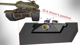 Maus vs IS4 drivers position  Pzgr 43  Armor Edge Effect Simulation [upl. by Sanjiv817]