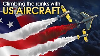 Climbing the ranks with US AIRCRAFT  War Thunder [upl. by Attah]