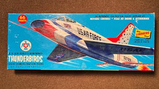 Vintage 1958 Lindberg Models F100 Super Sabre Thunderbirds Model Kit Review [upl. by Christopher]