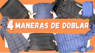 Las 4 Maneras de DOBLAR CHAQUETAS Y ABRIGOS Redúcelos al máximo👀 [upl. by Itsirhc721]