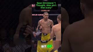 Strickland on why fighting Pereira is terrifying 😅 ufc mma seanstrickland alexpereira [upl. by Airbmat]