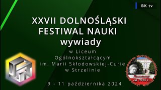 Dolnośląski Festiwal Nauki 2024 w LO STRZELIN  wywiad z dr inż Aleksandrą BielawskąPohl [upl. by Shirk]